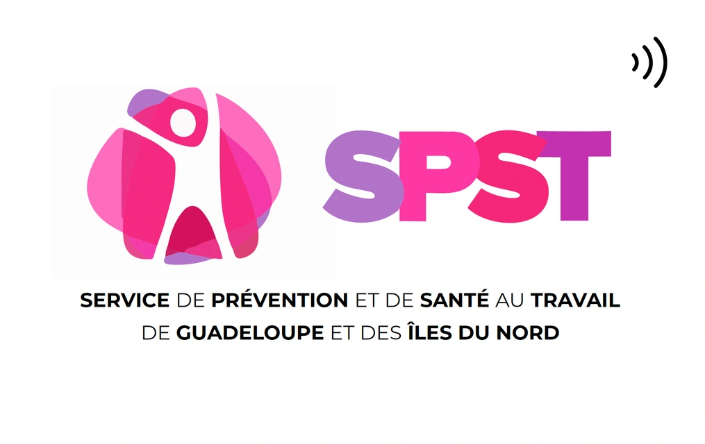 Recto de la carte PVC NFC personnalisée SPST Guadeloupe
